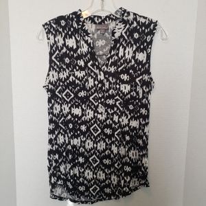 Black and white edgy tank